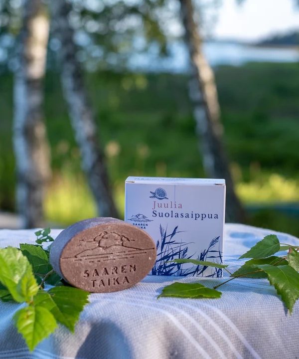 Saaren Taika Juulia Suolasaippua, sopii mm. atooppiselle ja kutisevalle iholle, pehmentää ihoa